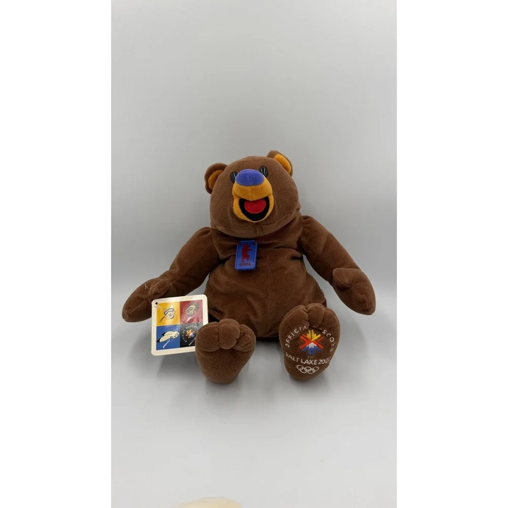 Tyco Salt Lake City 2002 Olympic Mascot Plush Set Powder Copper Coal NWT Vintage